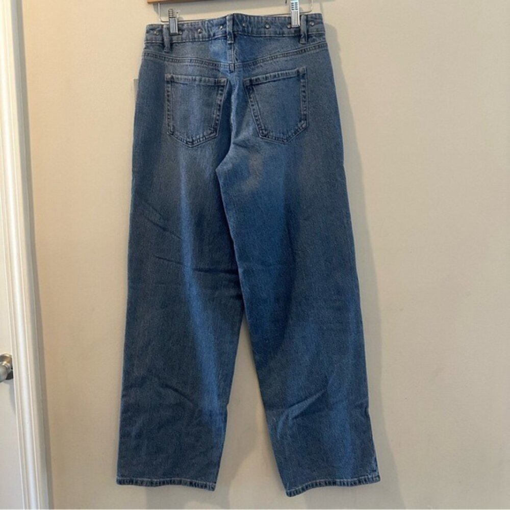 No Boundaries Y2K Mid Rise Baggy Wide Leg Jeans Studded Size 00 NWT - Picture 4 of 15